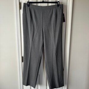 NWT KIM ROGERS‎ Curvy Size 22W Gray Straight Leg Comfort Waist Trouser Pants NEW